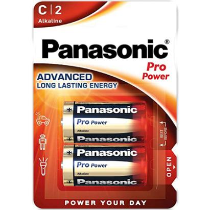 Baterii alcaline Panasonic Pro Power LR14 (C), blister 2 bucati, energie de lunga durata