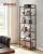 VASAGLE Biblioteca cu 6 rafturi, etajera stil industrial, PAL si cadru metalic, 30x80x186 cm, maro rustic Household NewTrend