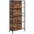 VASAGLE Biblioteca, raft cu 4 niveluri, cadru otel si polite din MDF, 74x30x155cm, maro rustic si negru Household NewTrend
