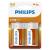 BATERIE LONGLIFE R20 D BLISTER 2 BUC PHILIPS