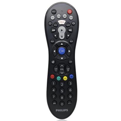 Telecomandă universală Philips 4 în 1 pentru TV, STB și streaming, IR 10 m