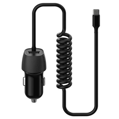 INCARCATOR AUTO CABLU SPIRALAT 3.4A TYPE C