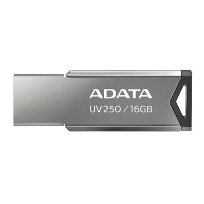 Stick USB ADATA UV250 16GB metalic, USB 2.0 pentru stocare si transfer fisiere