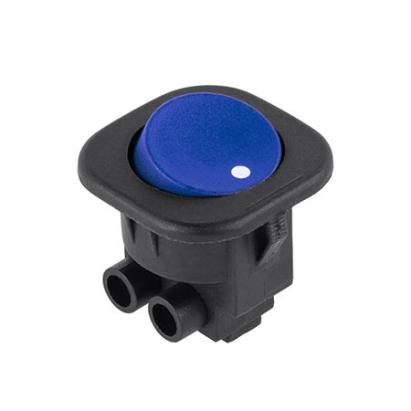 Întrerupător îngropat RS101 albastru, rotund, ON/OFF, 1 contact, 3A