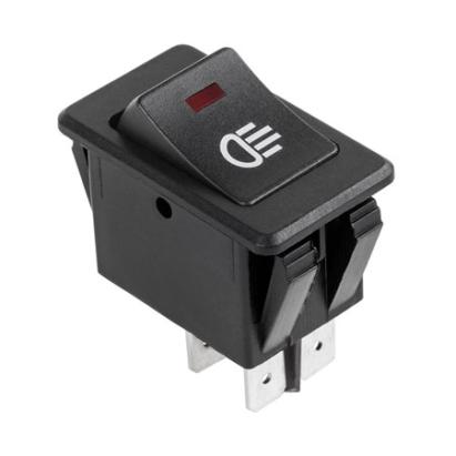 Întrerupător far auto ASW-17D cu iluminare, tip rocker, 12V