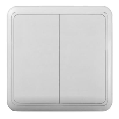 Comutator dublu pe tencuială 10A/250V, alb, pentru două circuite