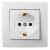 Priză simplă ST cu împământare, montaj sub tencuială 16A/250V, alb