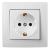 Priză simplă ST cu împământare, montaj sub tencuială 16A/250V, alb