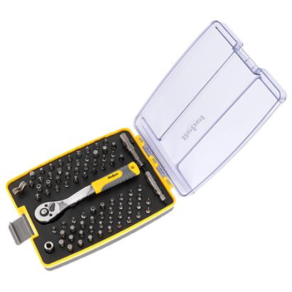 Set clichet 1/4 cu 80 biți și tubulare, în cutie, Rebel