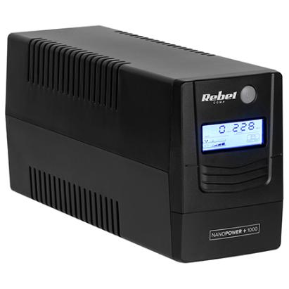 UPS offline Rebel Nanopower Plus 1000VA/600W cu afisaj LCD si USB