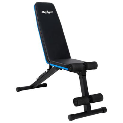Bancă de antrenament înclinată Rebel Active, spătar 7 poziții, 120 kg