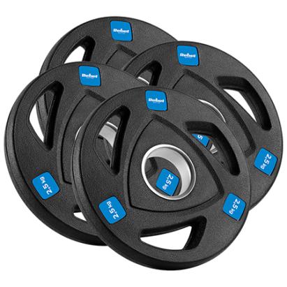 Set 4 discuri 2,5 kg din fontă cauciucată, 51 mm, Rebel (10 kg)