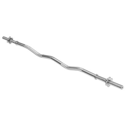 Bară Z pentru gantere 120 cm, 5 kg, oțel cromat, cu cleme filetate Rebel Active