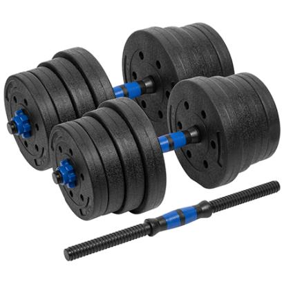 Set haltere reglabile 2x15 kg cu conector, Rebel Active, 30 kg