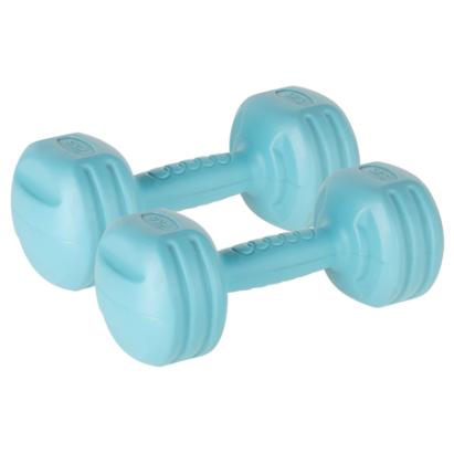 Set gantere compozit 2 x 2 kg Rebel Active, acoperire PVC pentru fitness
