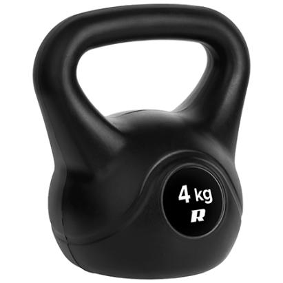 Kettlebell 4 kg Rebel Active cu acoperire PVC, prindere confortabila