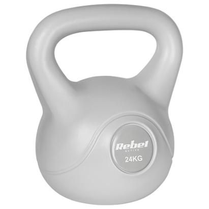 Kettlebell Rebel Active 24 kg cu acoperire PVC, mâner ergonomic