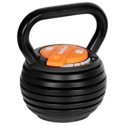 Kettlebell ajustabil Rebel Active 2,3–9 kg cu 6 talere, bază antiderapantă