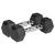 Set gantere hexagonale cauciucate 2x3 kg din fontă, Rebel Activ