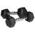 Set gantere hexagonale cauciucate 2x3 kg din fontă, Rebel Activ
