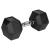 Set gantere hexagonale cauciucate Rebel, 2 x 12,5 kg, din fontă