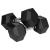 Set gantere hexagonale cauciucate Rebel, 2 x 12,5 kg, din fontă