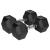 Set gantere hexagonale cauciucate Rebel, 2 x 12,5 kg, din fontă