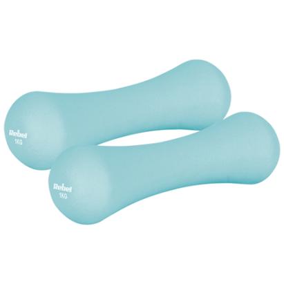 Set gantere din fontă cu înveliș neopren 2 x 1 kg Rebel Active