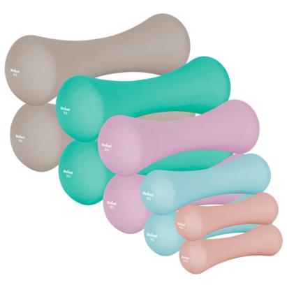 Set gantere din fontă cu înveliș neopren, 10 bucăți, 21 kg, Rebel Act