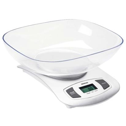 Cantar de bucatarie digital Sencor cu bol detasabil, 5 kg, afisaj LCD