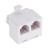 ADAPTOR TELEFONIC 6P4C TATA - 2X MAMA