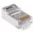 MUFA RJ45 8P8C CAT 6E ECRANATA PASS THROUGH