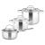 Set 3 oale din inox 18/10 Teesa Cook Expert Master, cu capace