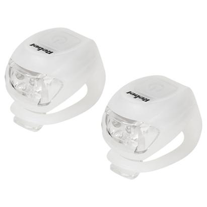 Set lumini bicicletă Rebel din silicon, LED față/spate, 2 moduri