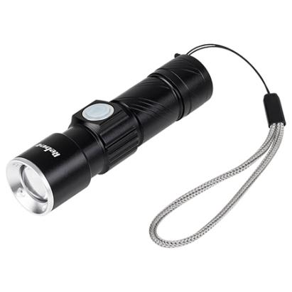 Lanternă LED din aluminiu Rebel 3W, reîncărcabilă 3.7V 350mAh, cu zoom