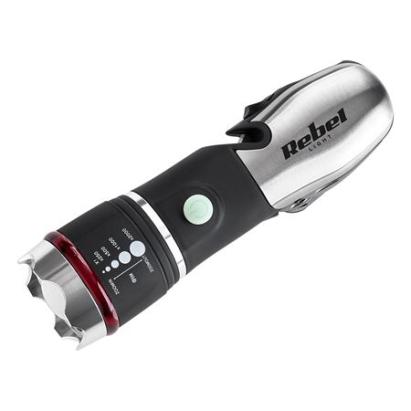 Lanternă multifuncțională Rebel 3W, 120 lm, cu unelte, cutter și ciocan urgență