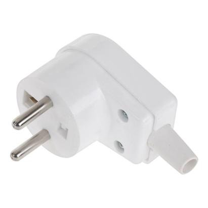 Ștecher Schuko 90° alb WT-20S pentru cablu, conectare sigură