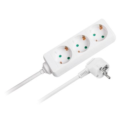 Prelungitor cu 3 prize, 3 m, cablu 3x1.5 mm² Rebel pentru casă și birou