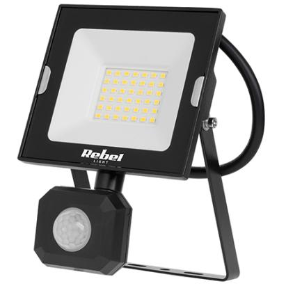 Reflector LED 30W 4000K cu senzor de miscare IP44, 230V Rebel