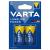 Set 2 baterii alcaline Varta Longlife Power C (LR14) 1.5V, BL2