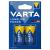 Set 2 baterii alcaline Varta Longlife Power C (LR14) 1.5V, BL2
