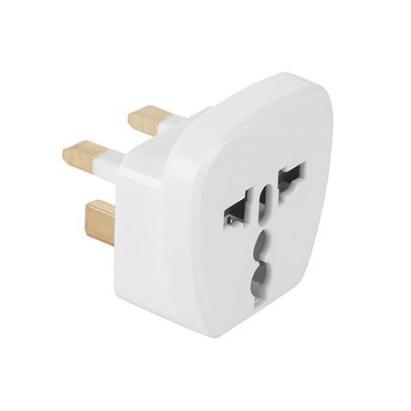 Adaptor priză UK universal alb, compact pentru călătorii și uz zilnic