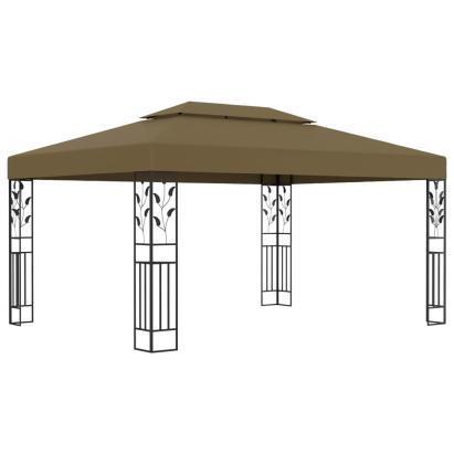 Pavilion cu acoperiș dublu, gri taupe, 3 x 4 m, 180 g/m² GartenMobel Dekor
