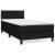 Pat box spring cu saltea, negru, 90x190 cm, textil GartenMobel Dekor