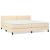 Pat box spring cu saltea, crem, 200x200 cm, textil GartenMobel Dekor