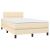 Pat box spring cu saltea, crem, 120x200 cm, textil GartenMobel Dekor