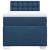 Pat box spring cu saltea, albastru, 90x190 cm, textil GartenMobel Dekor