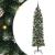 Copac Artificial Slăb de Crăciun cu 300 LED Verde și alb 240 cm GartenMobel Dekor