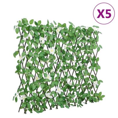 Spalier cu iederă artificială extensibil 5 buc. verde 186x30 cm GartenMobel Dekor