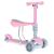 Tricicleta + Trotineta + Skateboard (3in1) roti iluminate LED - ROZ FAVLine Selection